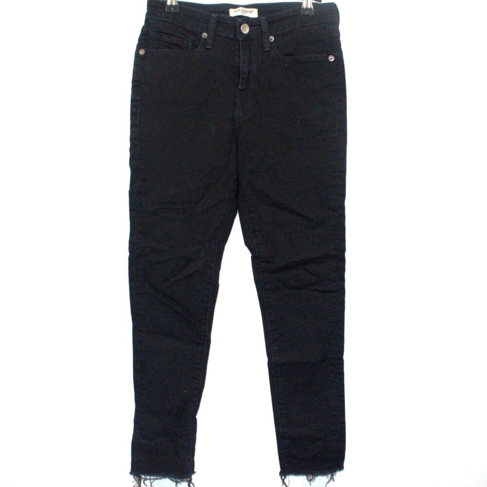 Levi's Made & Crafted Black Sliver High Skinny Fray Hem Jeans Women's Size 27